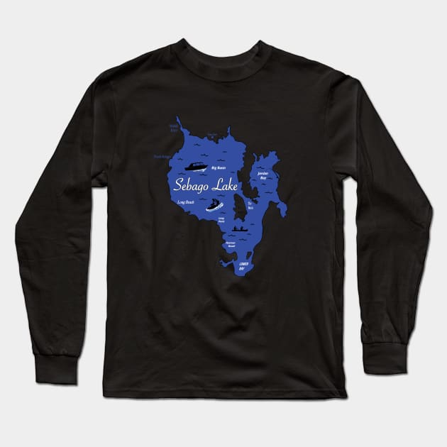 Lake Sebago Maine Long Sleeve T-Shirt by ACGraphics